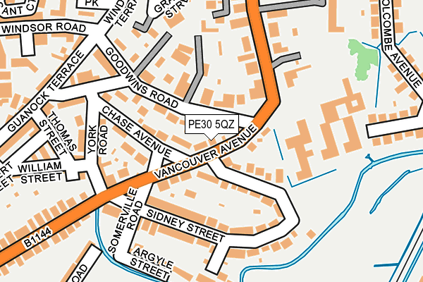 PE30 5QZ map - OS OpenMap – Local (Ordnance Survey)