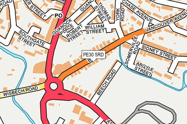 PE30 5RD map - OS OpenMap – Local (Ordnance Survey)