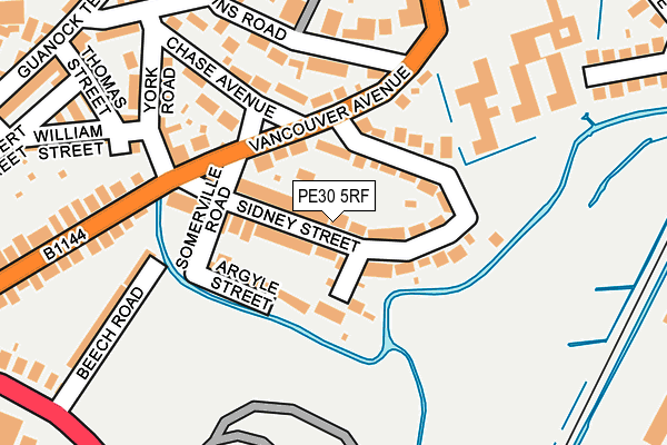 PE30 5RF map - OS OpenMap – Local (Ordnance Survey)