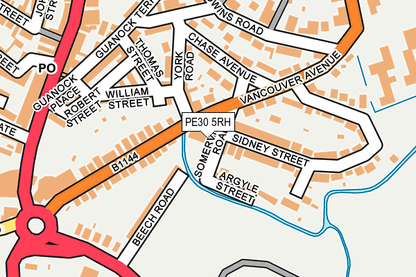 PE30 5RH map - OS OpenMap – Local (Ordnance Survey)