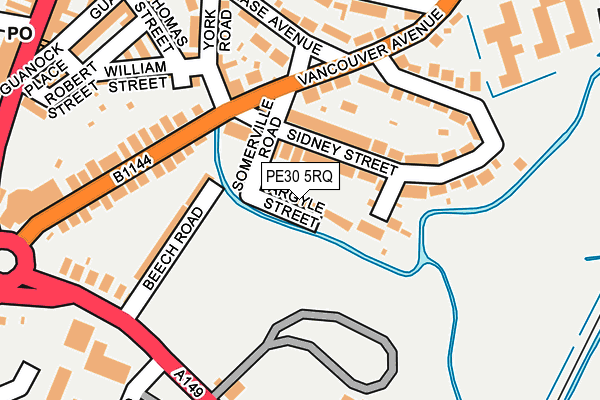 PE30 5RQ map - OS OpenMap – Local (Ordnance Survey)