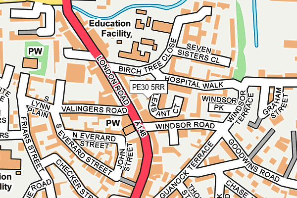 PE30 5RR map - OS OpenMap – Local (Ordnance Survey)