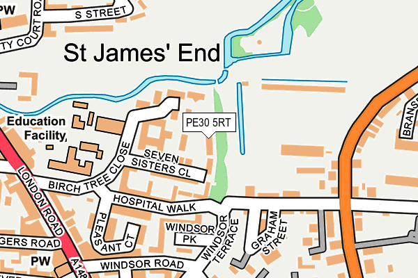 PE30 5RT map - OS OpenMap – Local (Ordnance Survey)