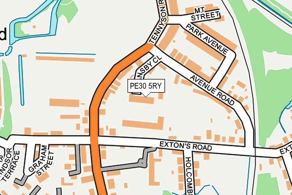 PE30 5RY map - OS OpenMap – Local (Ordnance Survey)