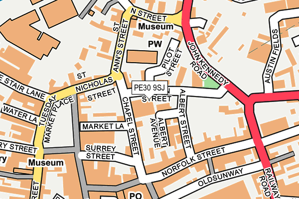 PE30 9SJ map - OS OpenMap – Local (Ordnance Survey)