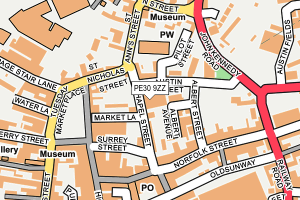 PE30 9ZZ map - OS OpenMap – Local (Ordnance Survey)