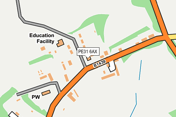 PE31 6AX map - OS OpenMap – Local (Ordnance Survey)