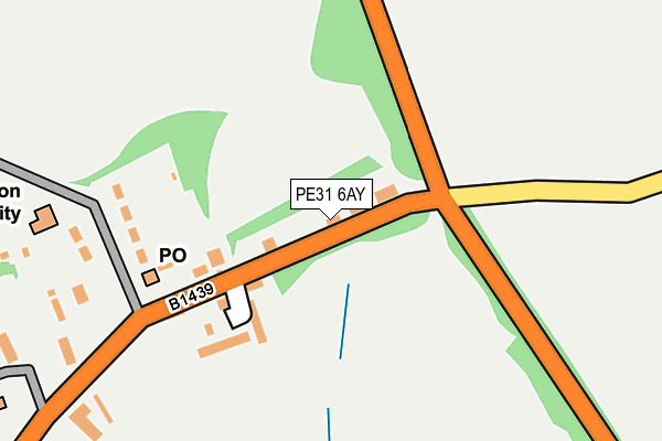 PE31 6AY map - OS OpenMap – Local (Ordnance Survey)