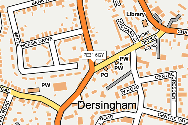 PE31 6GY map - OS OpenMap – Local (Ordnance Survey)