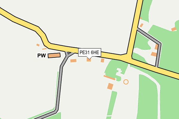 PE31 6HE map - OS OpenMap – Local (Ordnance Survey)