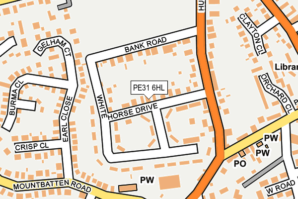 PE31 6HL map - OS OpenMap – Local (Ordnance Survey)