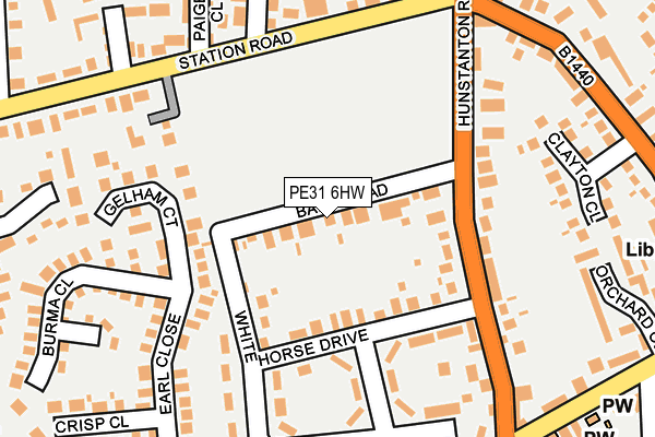PE31 6HW map - OS OpenMap – Local (Ordnance Survey)