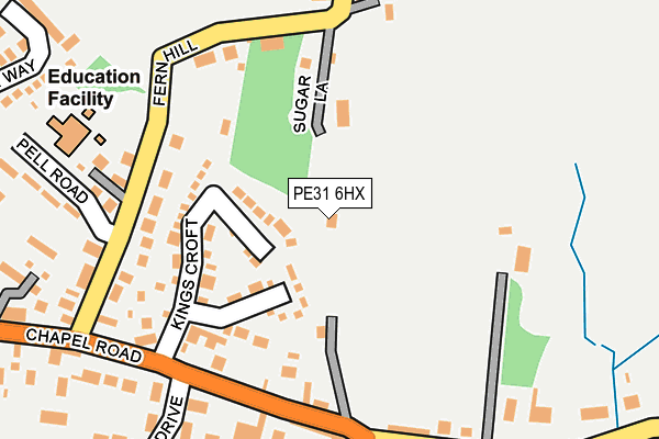 PE31 6HX map - OS OpenMap – Local (Ordnance Survey)