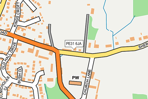 PE31 6JA map - OS OpenMap – Local (Ordnance Survey)