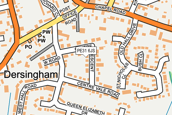 PE31 6JS map - OS OpenMap – Local (Ordnance Survey)