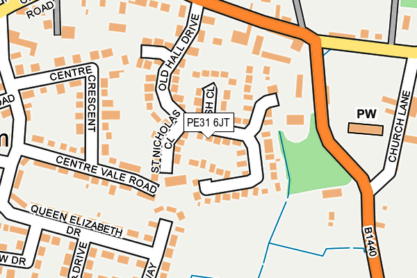 PE31 6JT map - OS OpenMap – Local (Ordnance Survey)