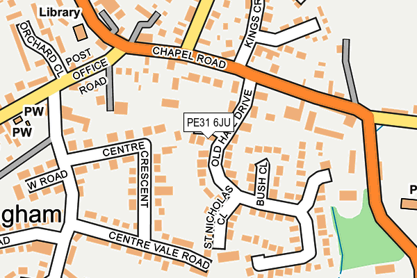 PE31 6JU map - OS OpenMap – Local (Ordnance Survey)