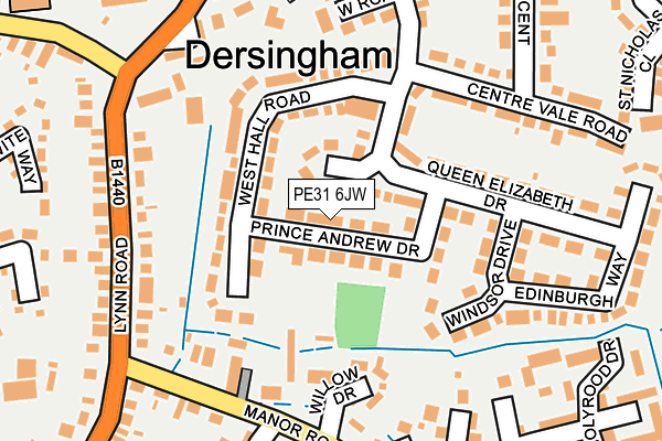 PE31 6JW map - OS OpenMap – Local (Ordnance Survey)