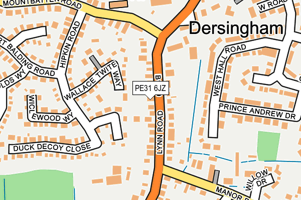 PE31 6JZ map - OS OpenMap – Local (Ordnance Survey)