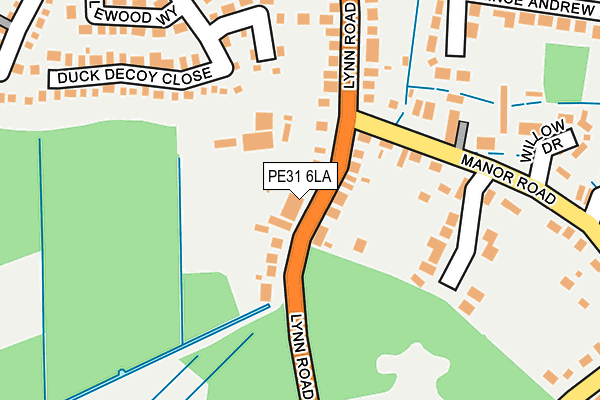PE31 6LA map - OS OpenMap – Local (Ordnance Survey)