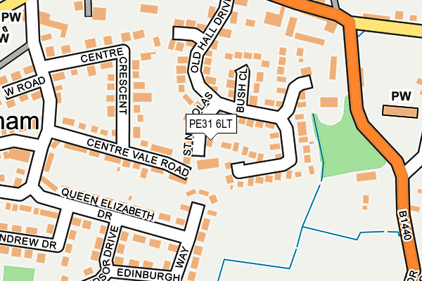 PE31 6LT map - OS OpenMap – Local (Ordnance Survey)