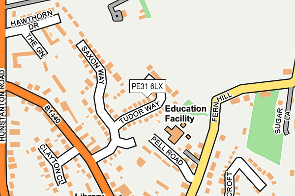 PE31 6LX map - OS OpenMap – Local (Ordnance Survey)