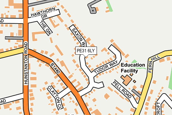 PE31 6LY map - OS OpenMap – Local (Ordnance Survey)
