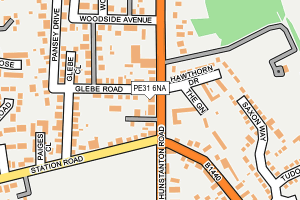 PE31 6NA map - OS OpenMap – Local (Ordnance Survey)