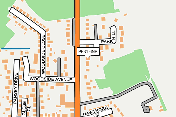 PE31 6NB map - OS OpenMap – Local (Ordnance Survey)