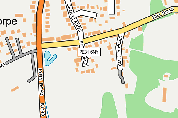 PE31 6NY map - OS OpenMap – Local (Ordnance Survey)