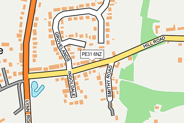 PE31 6NZ map - OS OpenMap – Local (Ordnance Survey)