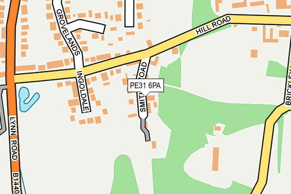 PE31 6PA map - OS OpenMap – Local (Ordnance Survey)
