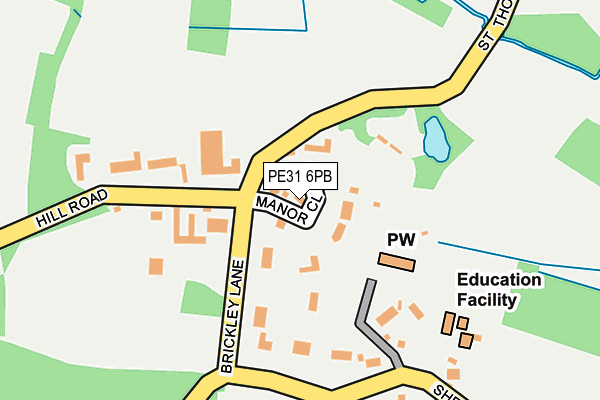 PE31 6PB map - OS OpenMap – Local (Ordnance Survey)