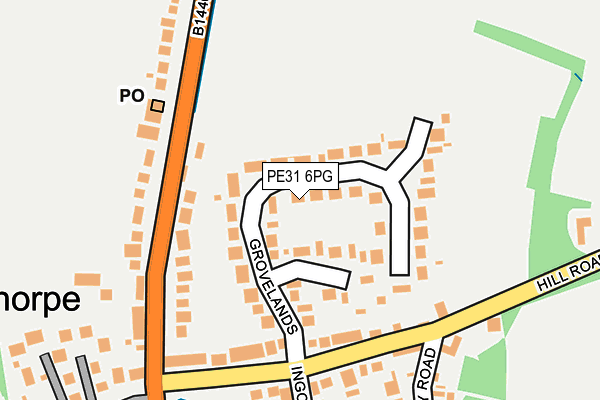 PE31 6PG map - OS OpenMap – Local (Ordnance Survey)