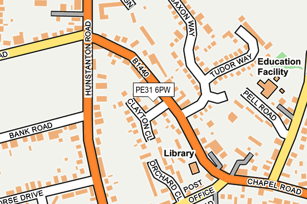 PE31 6PW map - OS OpenMap – Local (Ordnance Survey)