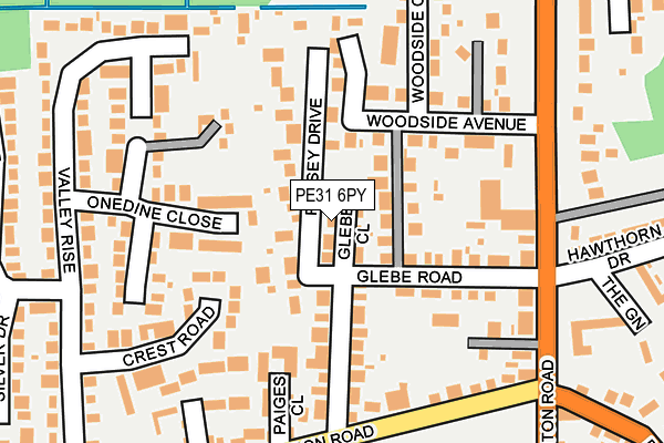 PE31 6PY map - OS OpenMap – Local (Ordnance Survey)