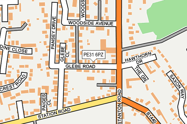 PE31 6PZ map - OS OpenMap – Local (Ordnance Survey)