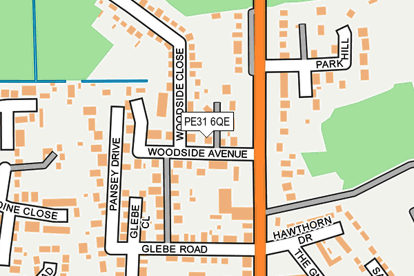 PE31 6QE map - OS OpenMap – Local (Ordnance Survey)