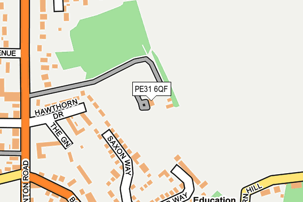 PE31 6QF map - OS OpenMap – Local (Ordnance Survey)