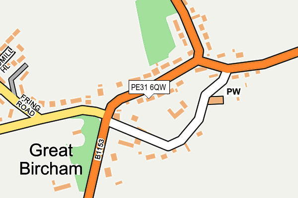 PE31 6QW map - OS OpenMap – Local (Ordnance Survey)