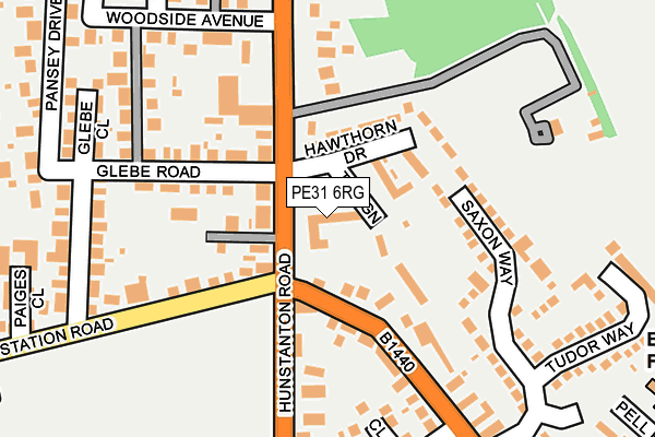 PE31 6RG map - OS OpenMap – Local (Ordnance Survey)
