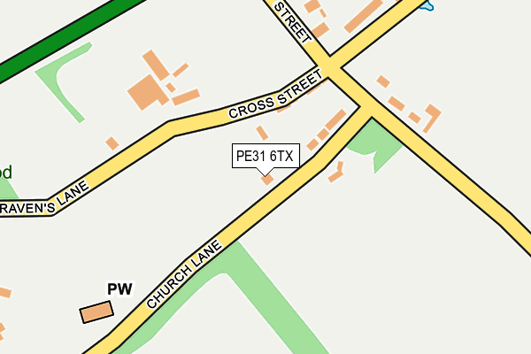 PE31 6TX map - OS OpenMap – Local (Ordnance Survey)