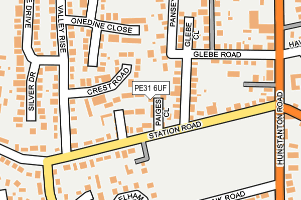 PE31 6UF map - OS OpenMap – Local (Ordnance Survey)