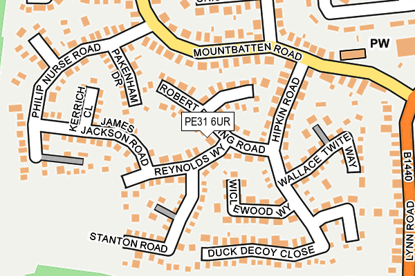 PE31 6UR map - OS OpenMap – Local (Ordnance Survey)
