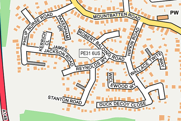 PE31 6US map - OS OpenMap – Local (Ordnance Survey)