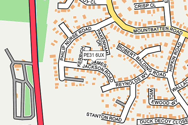 PE31 6UX map - OS OpenMap – Local (Ordnance Survey)