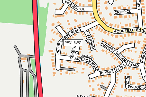 PE31 6WG map - OS OpenMap – Local (Ordnance Survey)