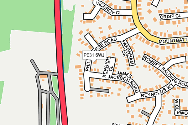 PE31 6WJ map - OS OpenMap – Local (Ordnance Survey)
