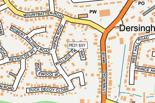 PE31 6XY map - OS OpenMap – Local (Ordnance Survey)