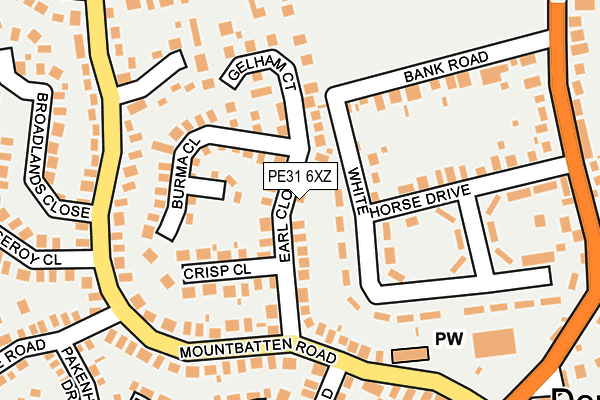 PE31 6XZ map - OS OpenMap – Local (Ordnance Survey)